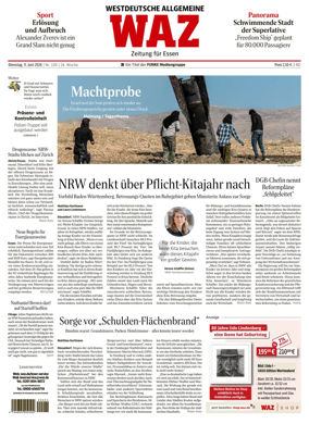Cover of Westdeutsche Allgemeine Zeitung (Essen)