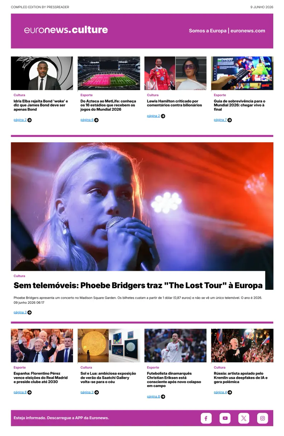 Cover of Euronews Culture and Sport (Portuguese)