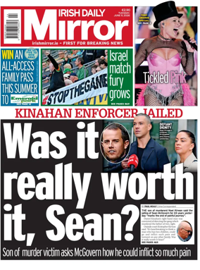 Cover of Irish Daily Mirror