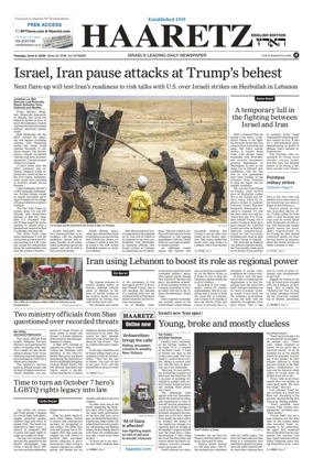 Cover of Haaretz english edition