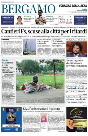 Cover of Corriere della Sera (Bergamo)