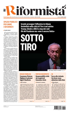 Cover of Il Riformista (Italy)