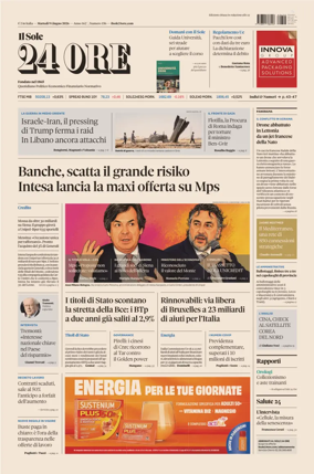 Cover of Il Sole 24 Ore