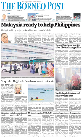 Cover of The Borneo Post (Sabah)