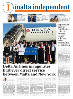 Cover of Malta Independent