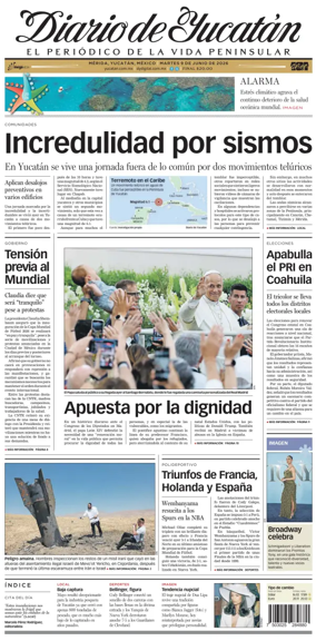 Cover of Diario de Yucatan