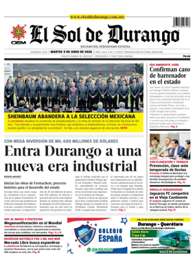 Cover of El Sol de Durango