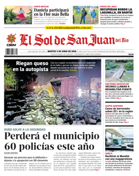 Cover of El Sol de San Juan del Rio
