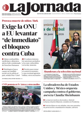 Cover of La Jornada