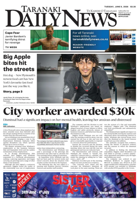 Cover of Taranaki Daily News