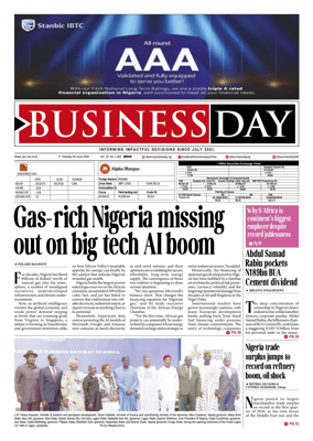 Cover of Business Day (Nigeria)