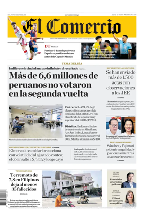 Cover of Diario El Comercio