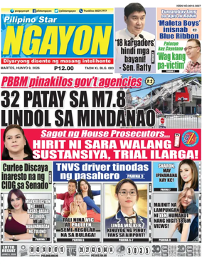 Cover of Pilipino Star Ngayon