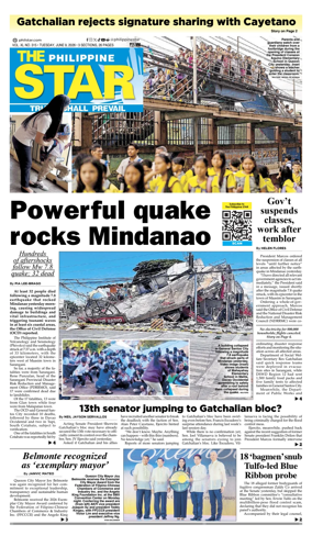 Cover of The Philippine Star