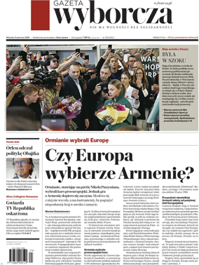 Cover of Gazeta Wyborcza Stoleczna