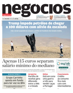 Cover of Jornal de Negocios