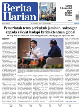Cover of Berita Harian