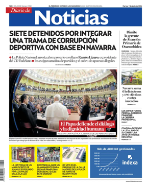 Cover of Diario de Noticias (Spain)