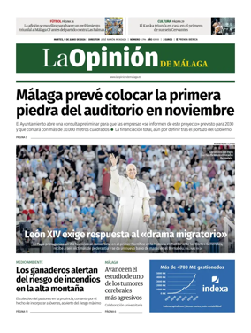 Cover of La Opinion de Malaga