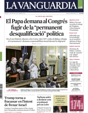 Cover of La Vanguardia (Catalonia - 1st edition)