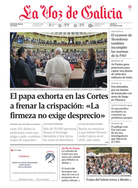 Cover of La Voz de Galicia (Arousa)