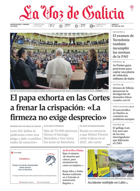Cover of La Voz de Galicia (Deza)