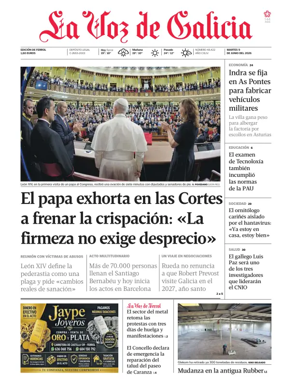 Cover of La Voz de Galicia (Ferrol)