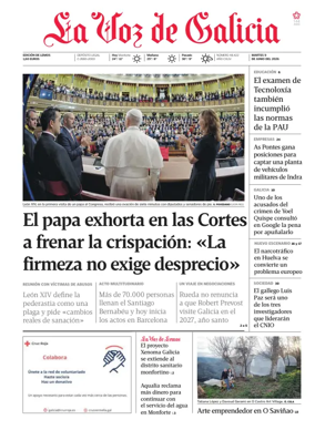 Cover of La Voz de Galicia (Monforte)