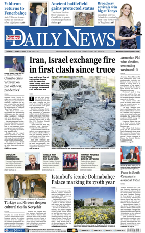 Cover of Hurriyet Daily News & Economic Review