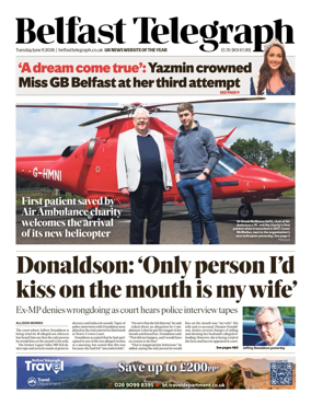 Cover of Belfast Telegraph