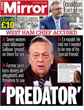 Cover of Daily Mirror (Northern Ireland)