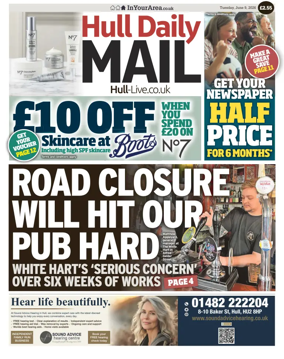Cover of Hull Daily Mail