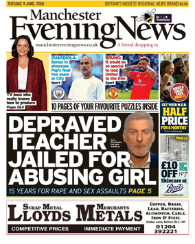Cover of Manchester Evening News