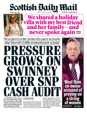 Cover of Scottish Daily Mail