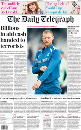 Cover of The Daily Telegraph