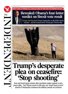 Cover of The Independent