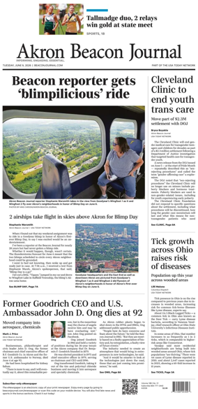 Cover of Akron Beacon Journal