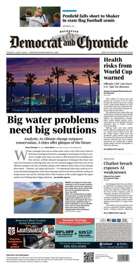 Cover of Democrat and Chronicle