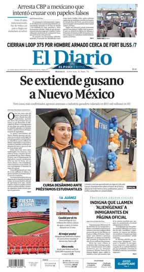 Cover of El Diario de El Paso