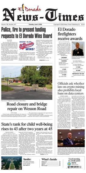 Cover of El Dorado News-Times (VCID - Camden News)