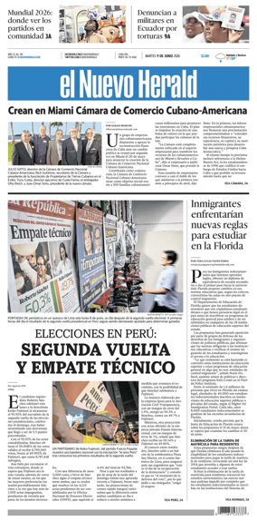 Cover of El Nuevo Herald