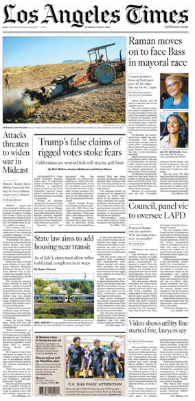 Cover of Los Angeles Times