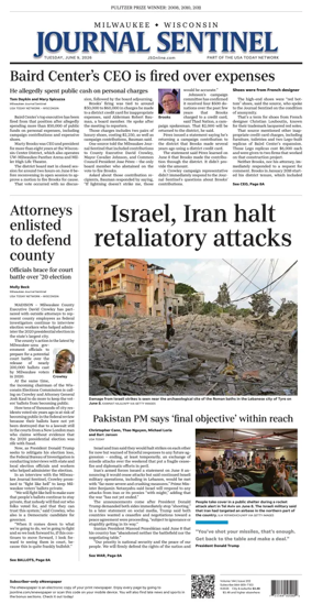 Cover of Milwaukee Journal Sentinel
