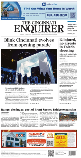 Cover of The Cincinnati Enquirer