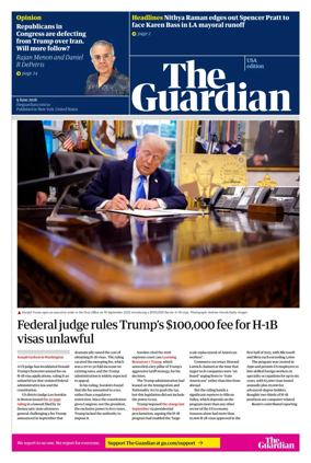 Cover of The Guardian (USA)