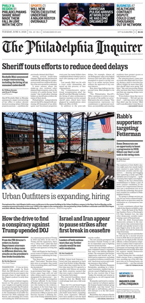 Cover of The Philadelphia Inquirer (South Jersey edition)