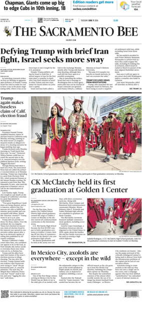 Cover of The Sacramento Bee