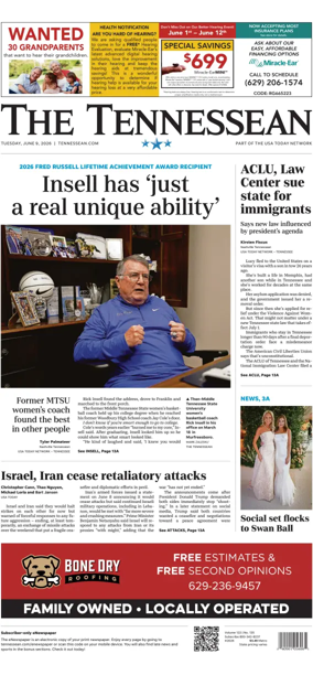 Cover of The Tennessean