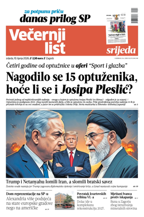 Cover of Vecernji list - Zagreb