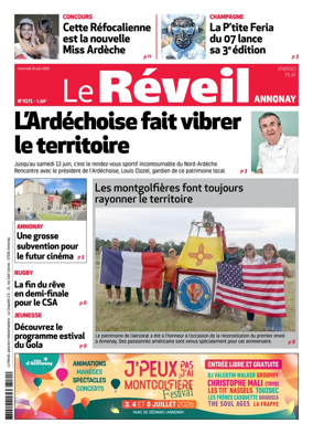 Cover of Le Reveil du Vivarais – edition Annonay